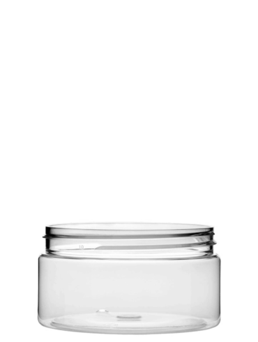 Cylindrical jar 200ml 89CT PET clear brickpack